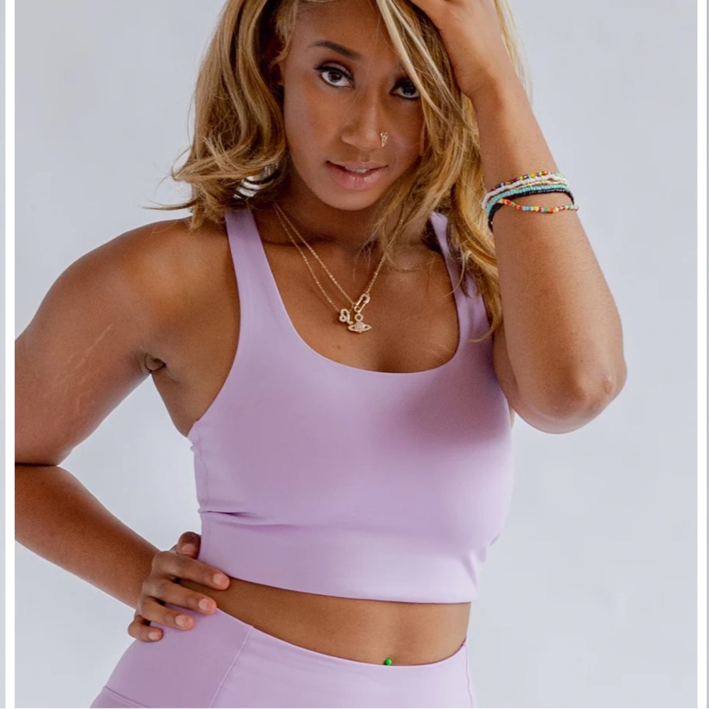 girlfriend collective Paloma Bra & Sport Skort - Lilac